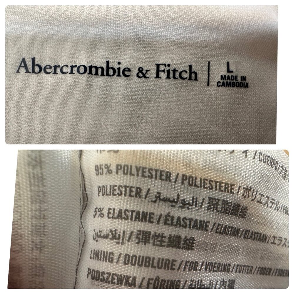 Abercrombie Halter Y2K Psychedelic Midi Dress Large Bodycon Retro Classic Stretc - Picture 5 of 16